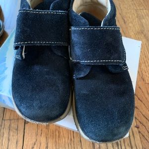 Enzo Navy Suede Boots, 8, 24